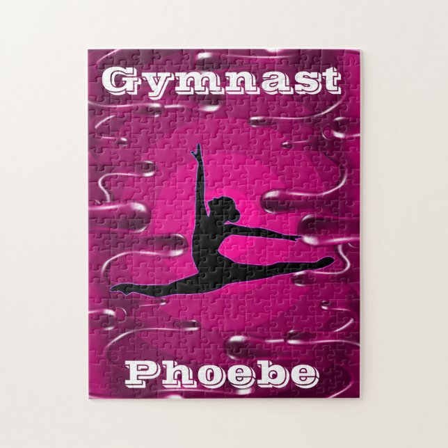 Gymnastics Magenta Wet Paint   Jigsaw Puzzle (Vertical)