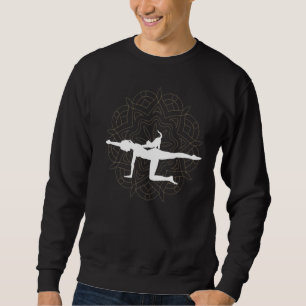 Gymnastics Meditation Mandala Namaste Cats Yoga Sweatshirt