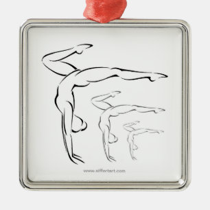 Gymnastics Metal Ornament