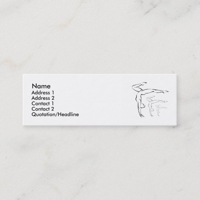 Gymnastics Mini Business Card (Front)