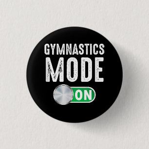 Gymnastics Mode On Cool Gymnast Athlete 3 Cm Round Badge