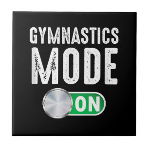 Gymnastics Mode On Cool Gymnast Athlete Ceramic Tile