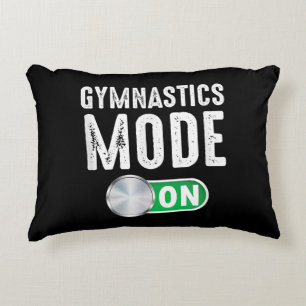 Gymnastics Mode On Cool Gymnast Athlete Decorative Cushion