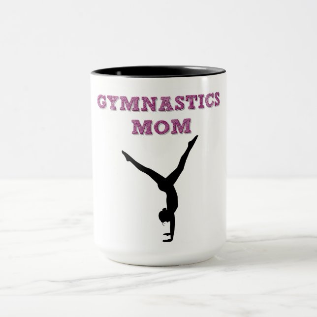 GYMNASTICS MOM coffee mug. Mug (Center)
