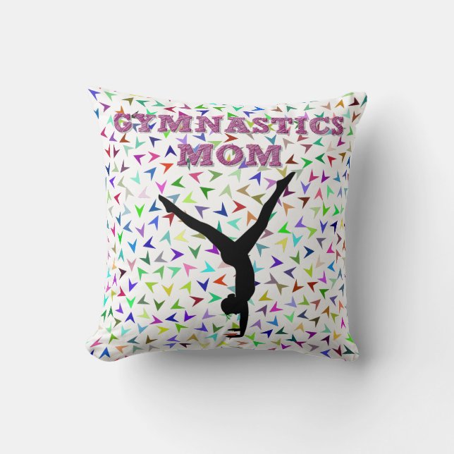 Gymnastics MOM throw pillow. Cushion (Front)