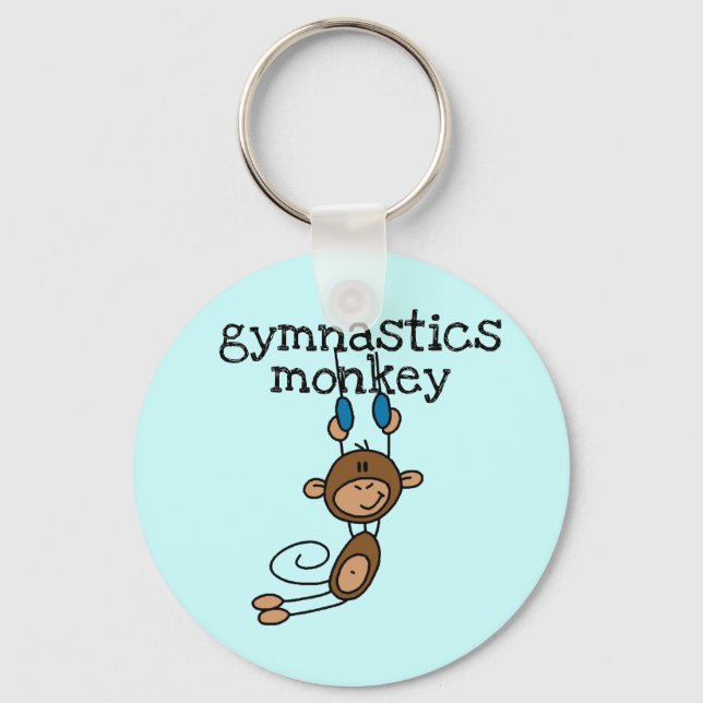 Gymnastics Monkey Key Ring (Front)