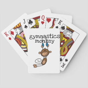 Gymnastics Monkey Playing Cards