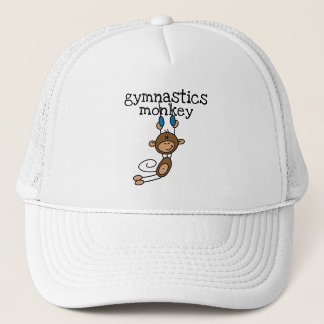 Gymnastics Monkey Trucker Hat (Front)