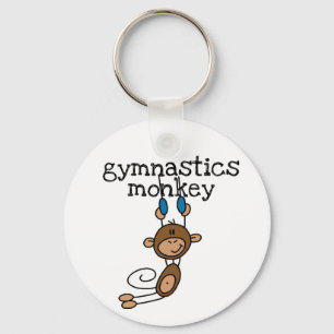 Gymnastics Monkey Tshirts and Gifts Key Ring