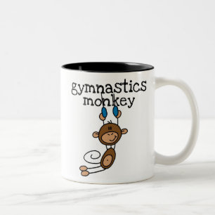 Gymnastics Monkey Two-Tone Coffee Mug