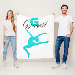 Gymnastics Monogram G is for Gymnast Fleece Blanket