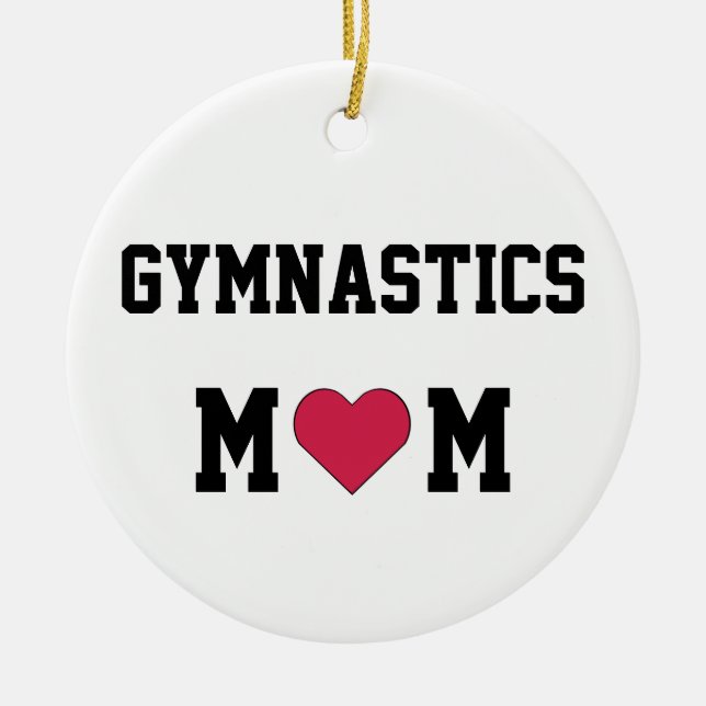 Gymnastics Mum Ceramic Tree Decoration (Front)