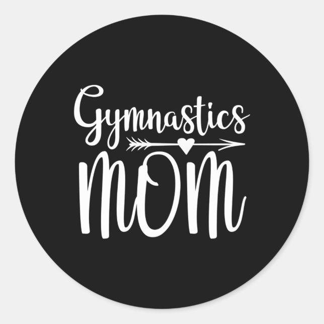 Gymnastics Mum Gymnast Parent Classic Round Sticker (Front)