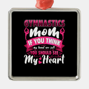 Gymnastics Mum Metal Ornament