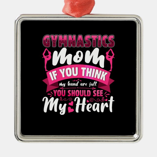Gymnastics Mum Metal Ornament (Front)