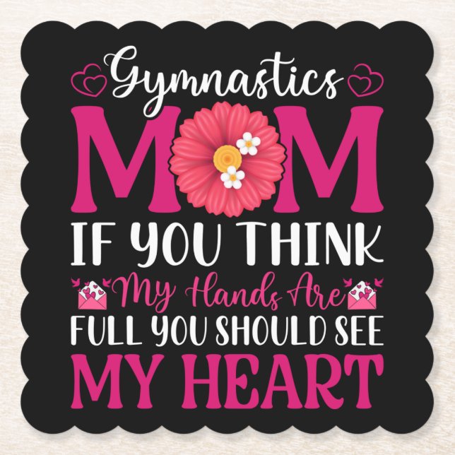 Gymnastics Mum Paper Coaster (Front)