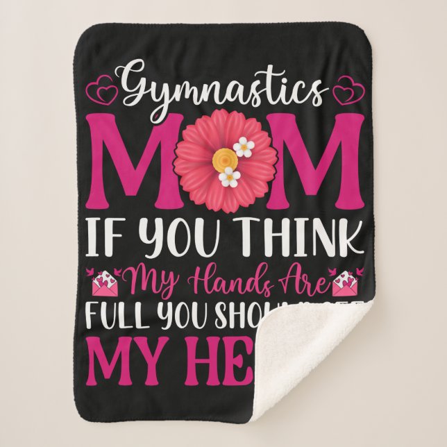 Gymnastics Mum Sherpa Blanket (Front)