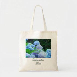 Gymnastics Mum Tote Bags gifts Blue Hydrangeas