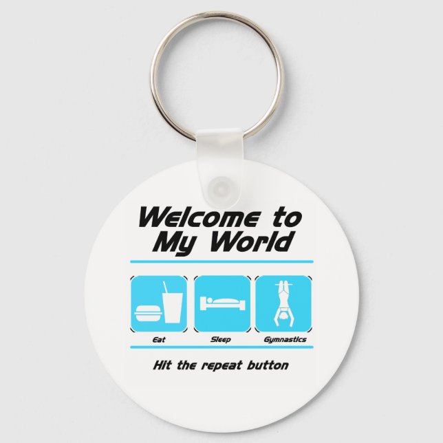 Gymnastics My World Key Ring (Front)