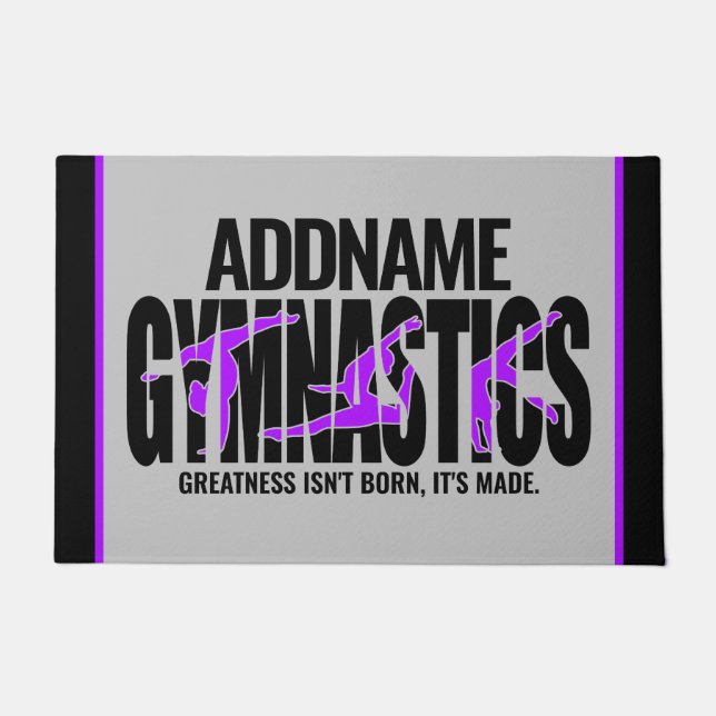 Gymnastics NAME Acrobatic Team Handspring Gymnast  Doormat (Front)