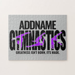 Gymnastics NAME Acrobatic Team Handspring Gymnast  Jigsaw Puzzle