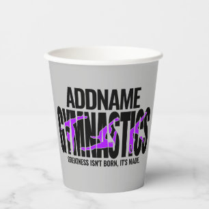 Gymnastics NAME Acrobatic Team Handspring Gymnast Paper Cups