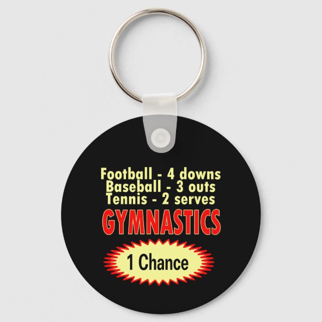Gymnastics One Chance 1 side Key Ring (Front)