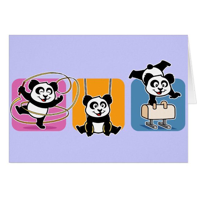 Gymnastics Pandas (Front Horizontal)
