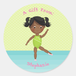 Gymnastics Party Classic Round Sticker