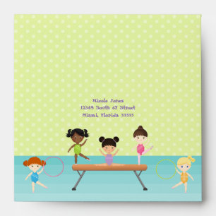 Gymnastics Party Envelopes