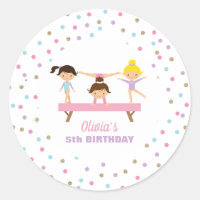 Gymnastics pastel birthday