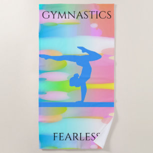 GYMNASTICS PASTEL CAMOUFLAGE BEACH TOWEL! BEACH TOWEL
