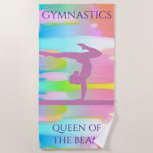 GYMNASTICS PASTEL CAMOUFLAGE BEACH TOWEL! TOWEL