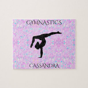 GYMNASTICS pastel puzzle with personalised name