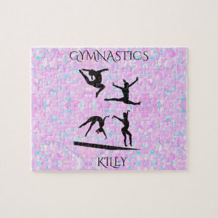 GYMNASTICS pastel puzzle with personalised name
