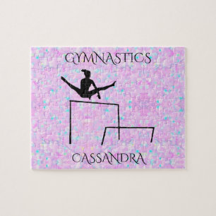 GYMNASTICS pastel puzzle with personalised name