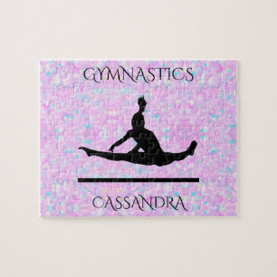 GYMNASTICS pastel puzzle with personalised name