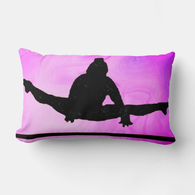 Gymnastics Pastel Uneven Bars Throw Pillow (Front)