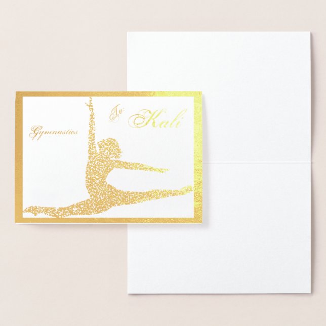 Gymnastics Personalised Foil Card for Gymnast (Display)