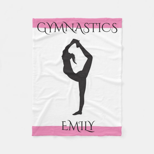 Gymnastics personalized fleece blanket. blanket (Front)
