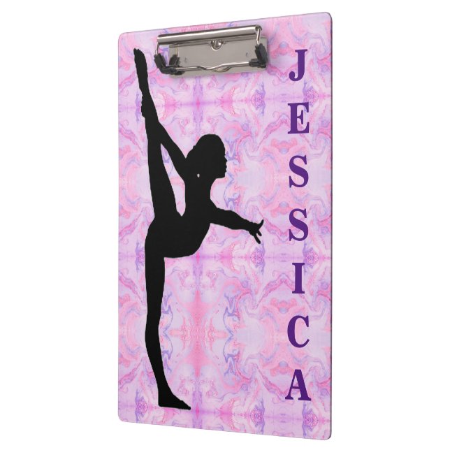 Gymnastics Pink and Purple Clipboard (Left)