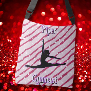 Gymnastics Pink White Peppermint Candy Sprinkle Crossbody Bag