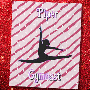 Gymnastics Pink White Peppermint Candy Sprinkle Fleece Blanket