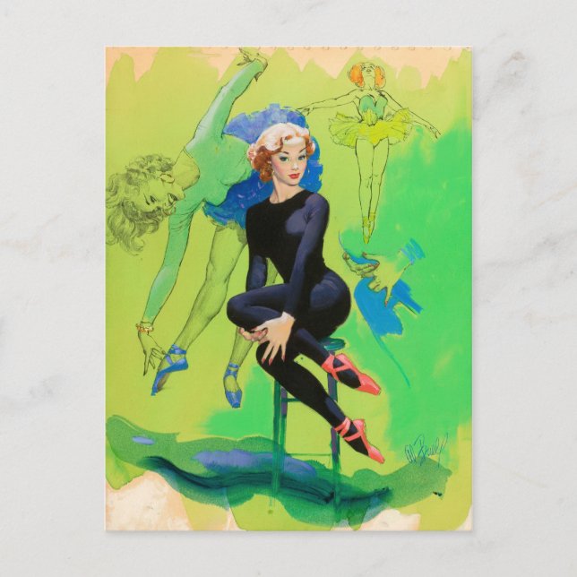 Gymnastics PinUp Postcard (Front)