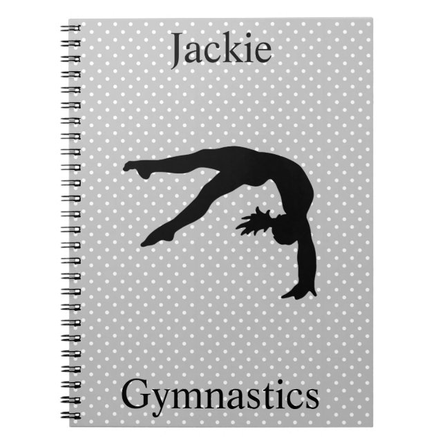 Gymnastics Polka Dot Notebook (Front)