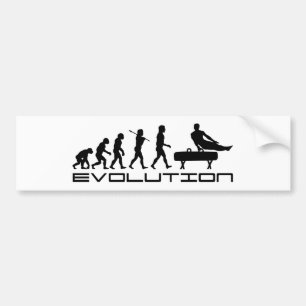 Gymnastics Pommel Horse Sport Evolution Art Bumper Sticker
