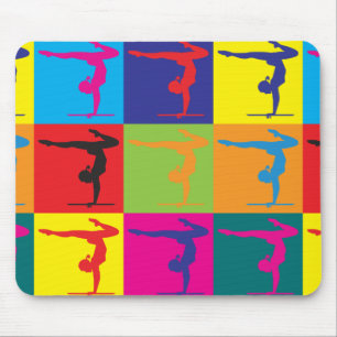 Gymnastics Pop Art Mouse Pad