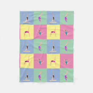 Gymnastics Poses Fleece Blanket
