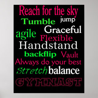 Gymnastics Poster Girl's Room