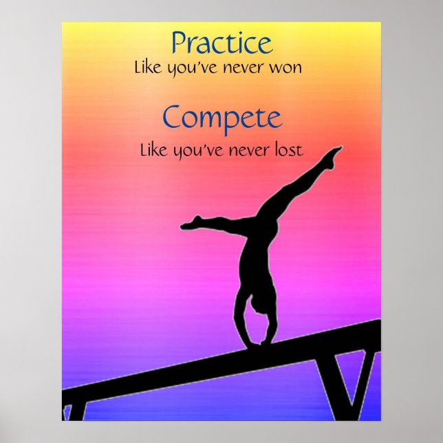 Gymnastics Practice / Compete Balance Beam Poster (Front)